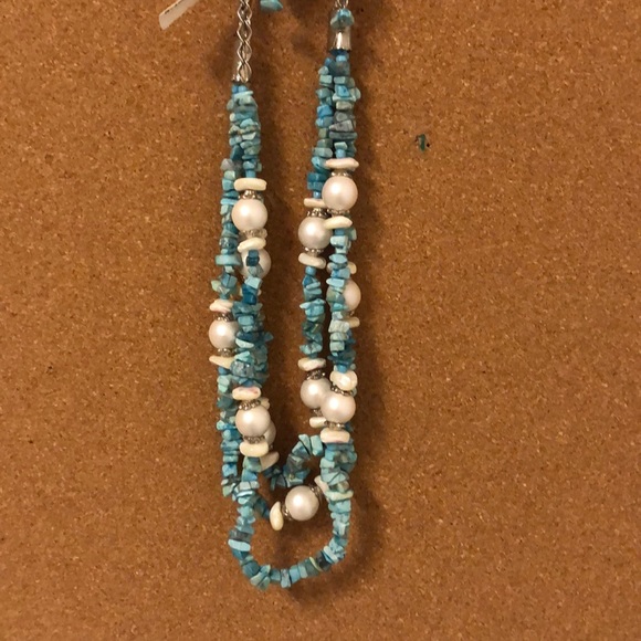 Oyster pear custom made necklace matching earrings - Picture 3 of 8